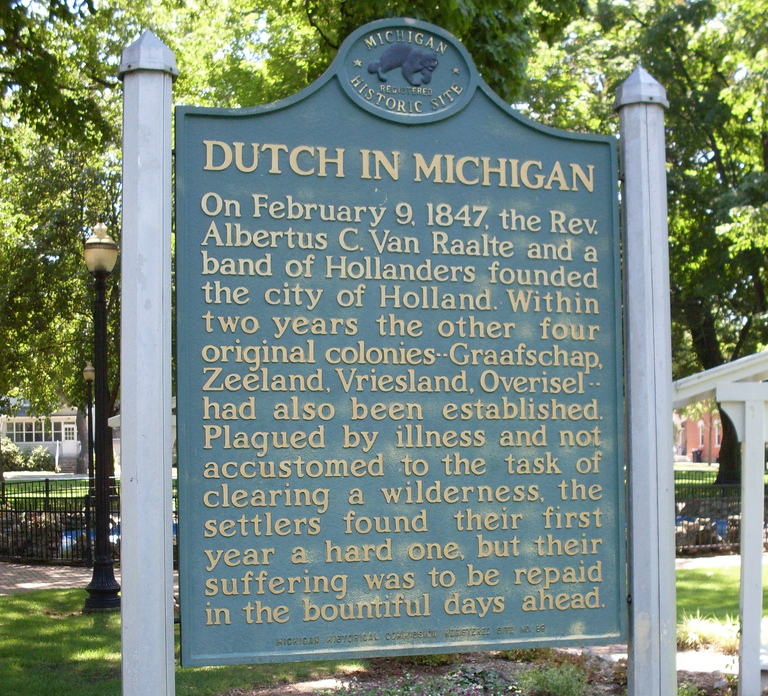 Dutch in Michigan Historical Marker